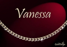 Vanessa - náramek zlacený
